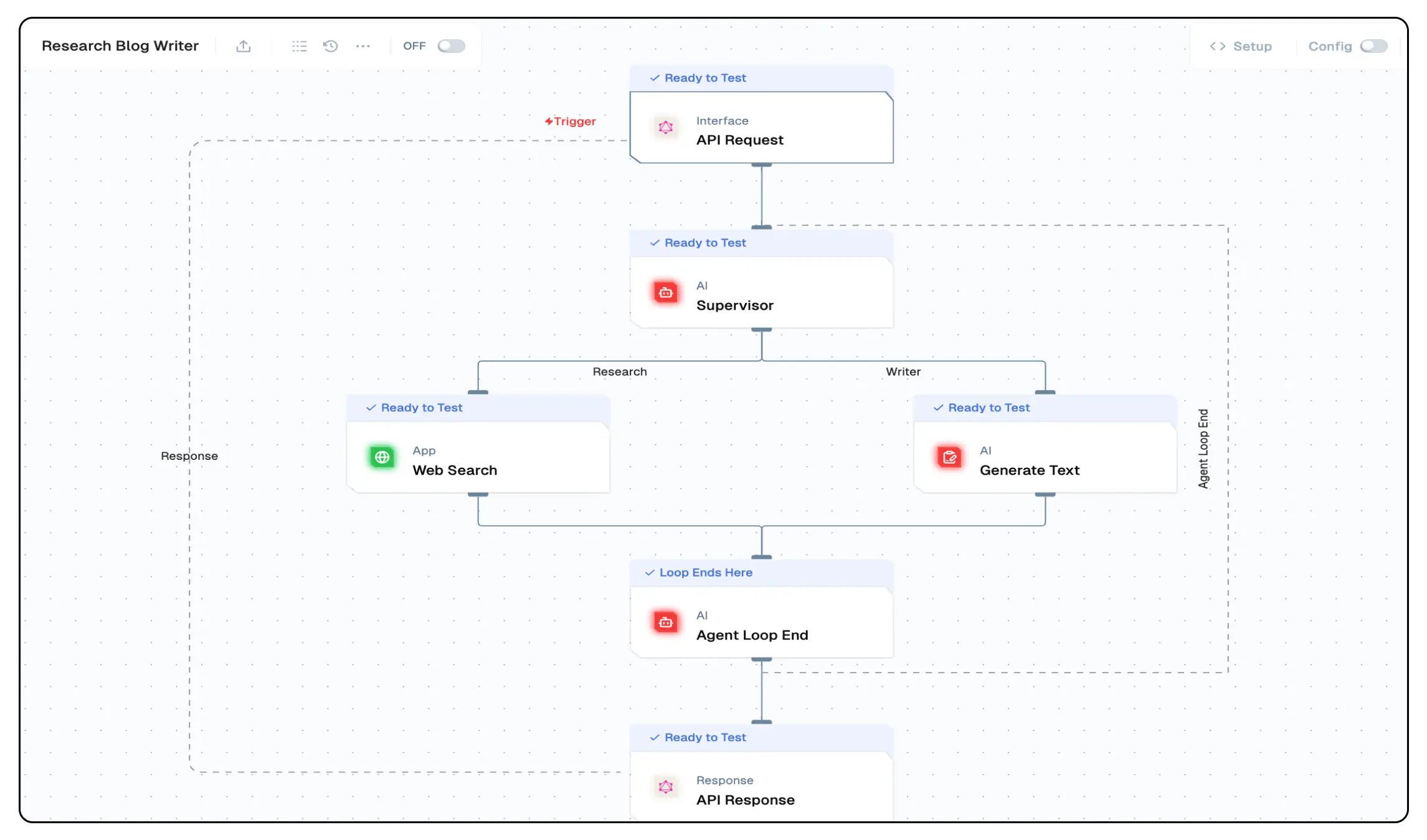 Agent Creation Flow Editor